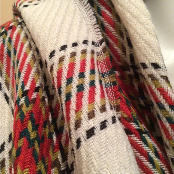 Faux fur plaid winter scarf - Picture 2 of 5
